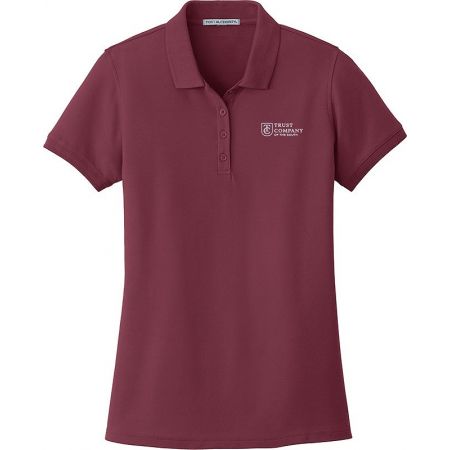 20-L100, X-Small, Burgundy, Left Chest, Trust Company - Horizontal.